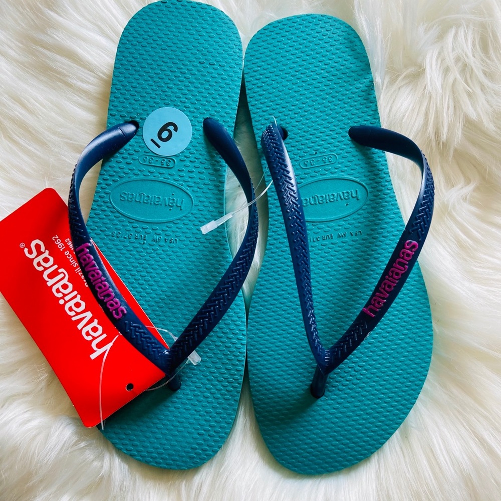 🆕Havaianas  flip flop sandal color green